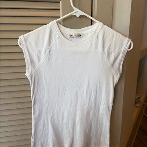 Zara White Short Sleeve Tee